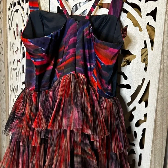 Anthropologie Vibrant Purple and Pink Tiered Maxi Dress - Picture 8 of 10